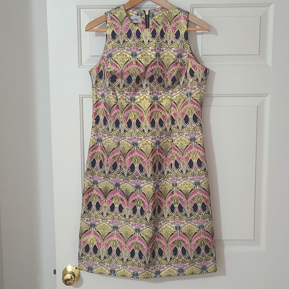 Sara Campbell Brocade shift dress size 8